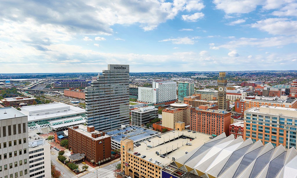 2Hopkins Apartments downtown view near clock tower - Baltimore, MD